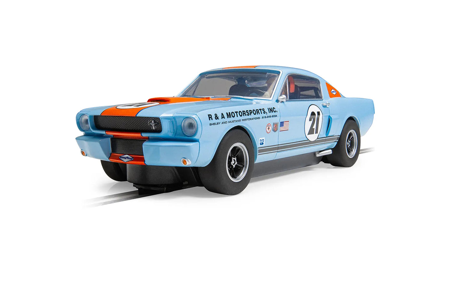 Scalextric C4570 Shelby Mustang GT350 Gulf 1/32 Slot Car DPR