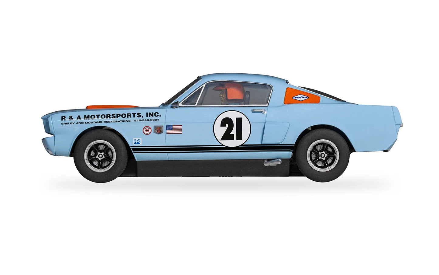 Scalextric C4570 Shelby Mustang GT350 Gulf 1/32 Slot Car DPR