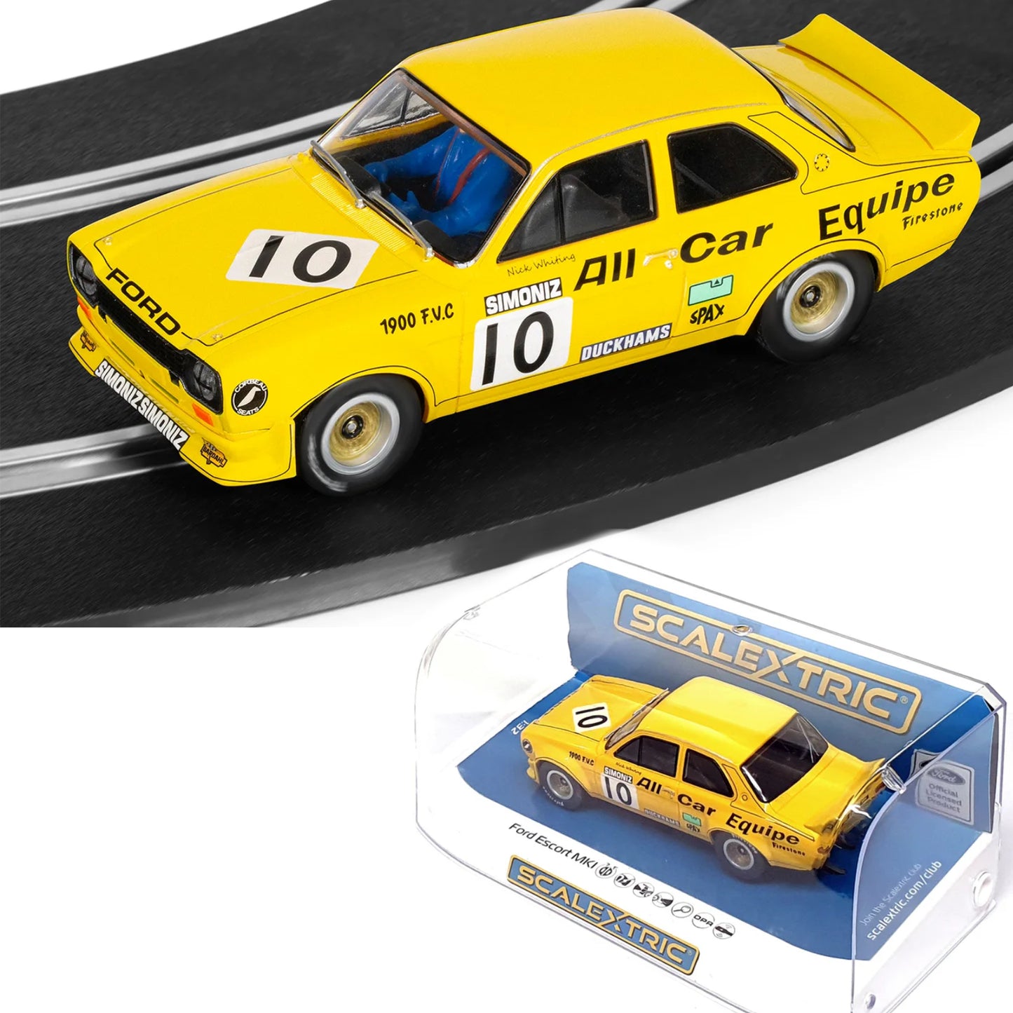 Scalextric C4590 Ford Escort MK1 Nick Whiting 1/32 Slot Car DPR