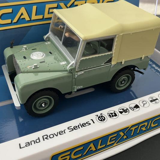 Scalextric C4600 Land Rover Series 1 HUE166 1/32 Slot Car DPR