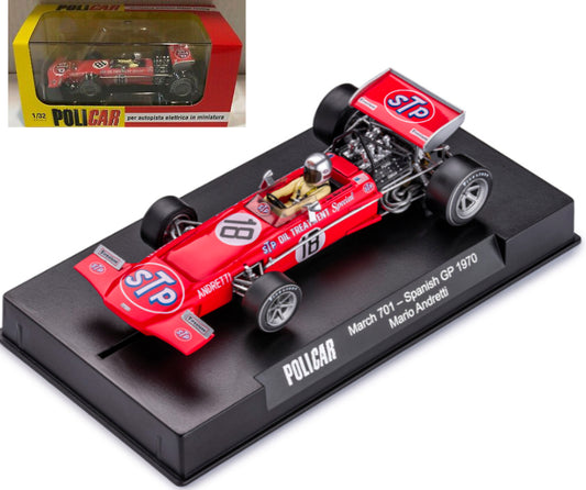 Policar March 701 Spanish GP 1970 Mario Andretti 1/32 Slot Car CAR04F STP