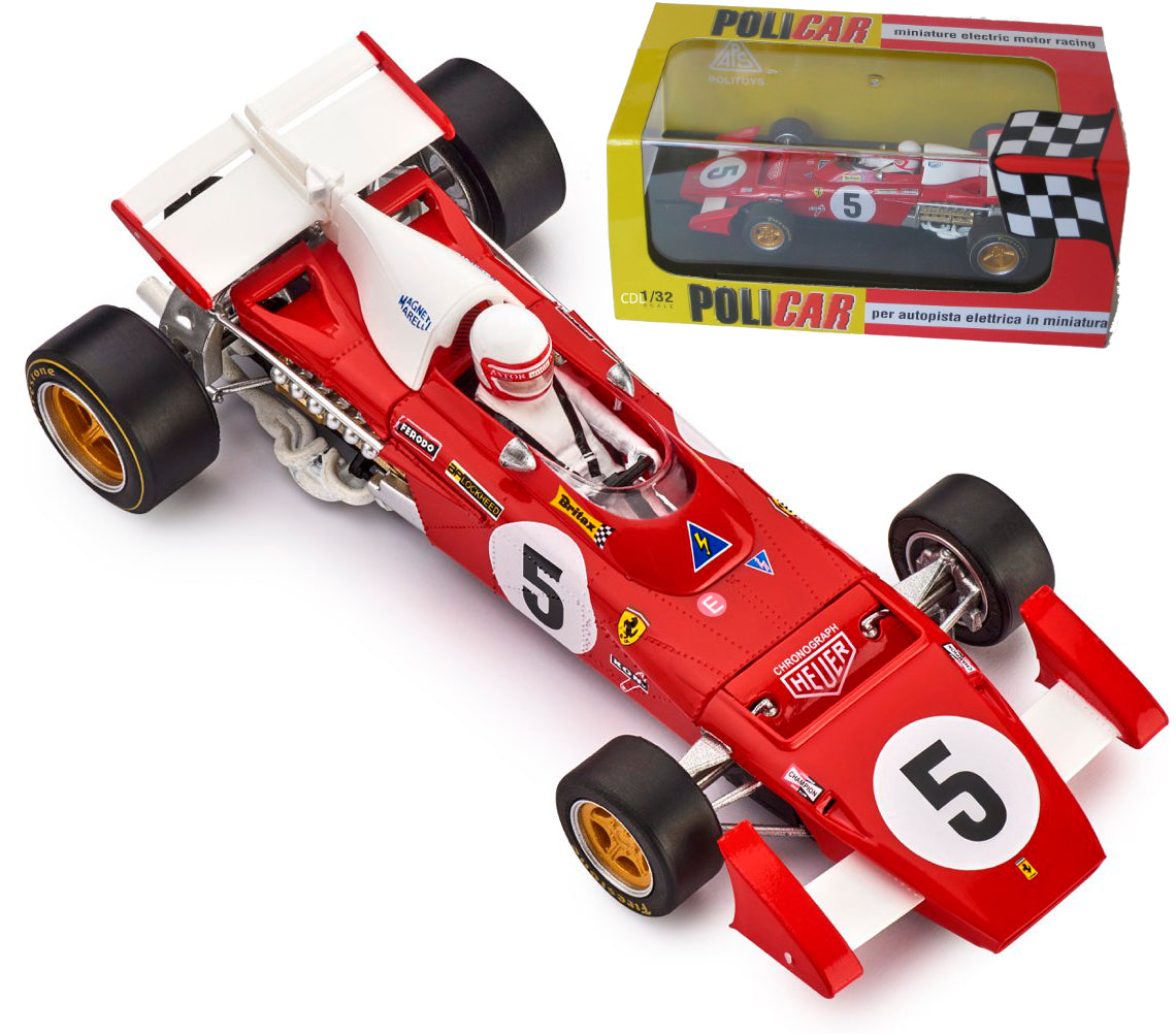 Policar Ferrari 312 B2 Silverstone 1971 Clay Regazzoni 1/32 Slot Car CAR05B 312B2