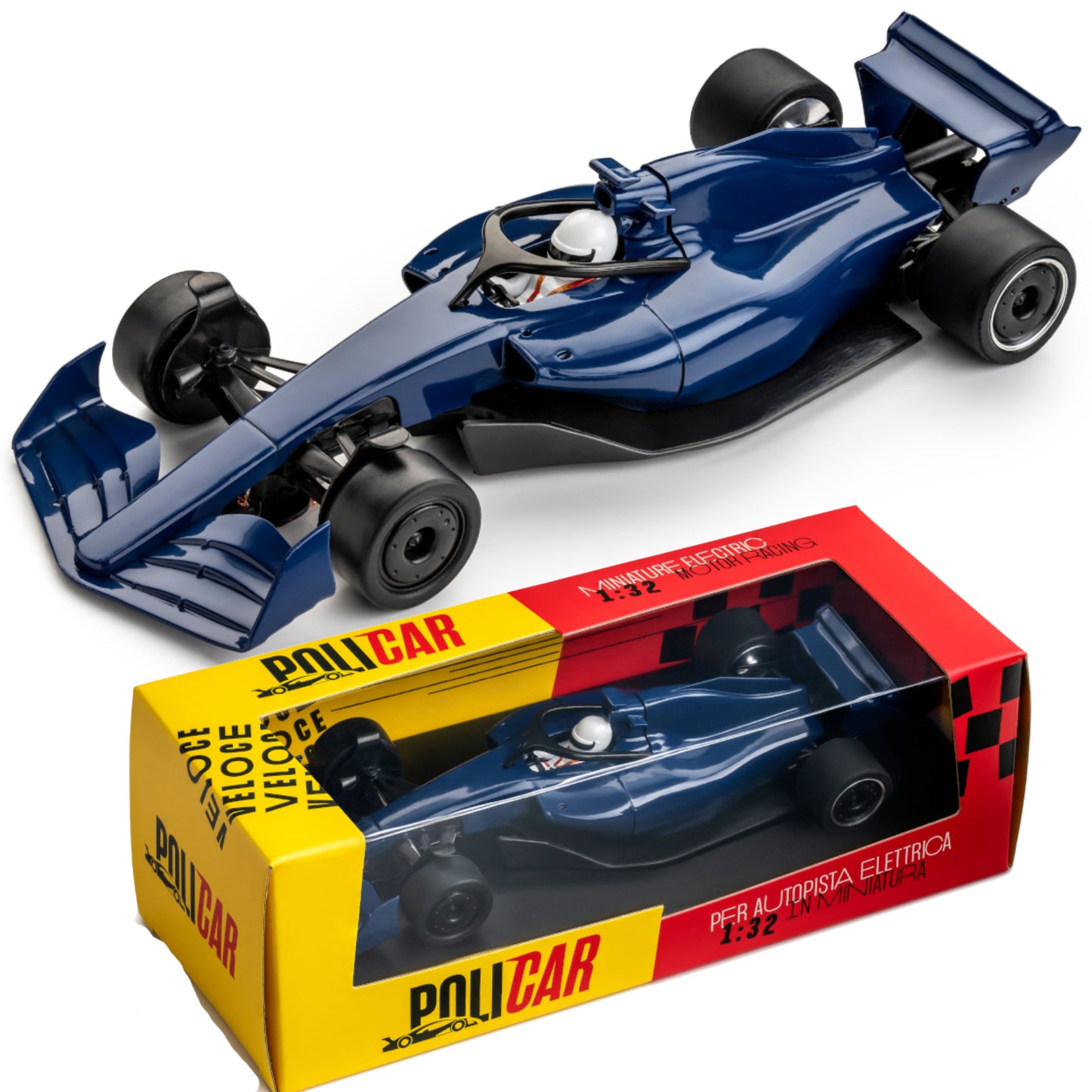 Policar Monoposto F1 2024 Blue 1/32 Slot Car for Carrera Scalextric Formula One
