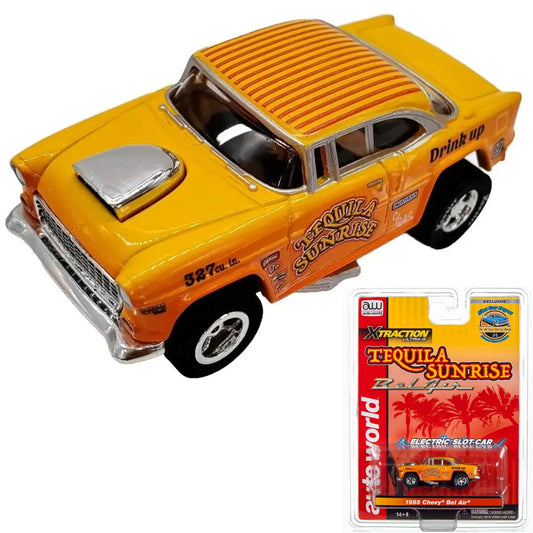 Auto World Exclusive 1955 Chevy Bel Air Tequila Sunrise HO Slot Car for AFX - PowerHobby
