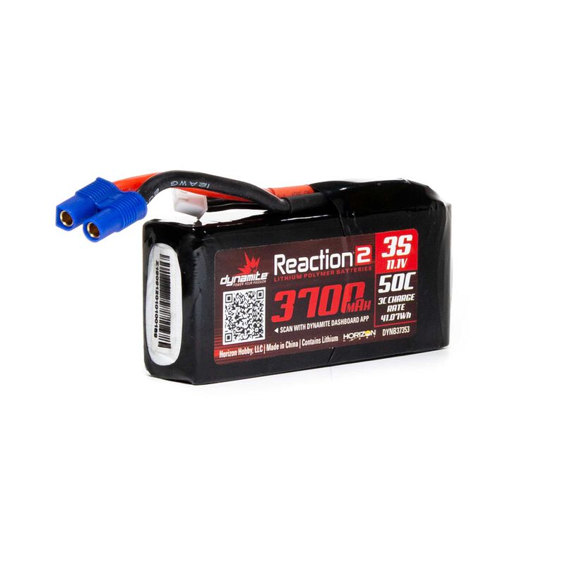 Dynamite DYNB37353 2.0 3S 50C Hardcase LiPo Battery w/EC3 11.1V / 3700mAh