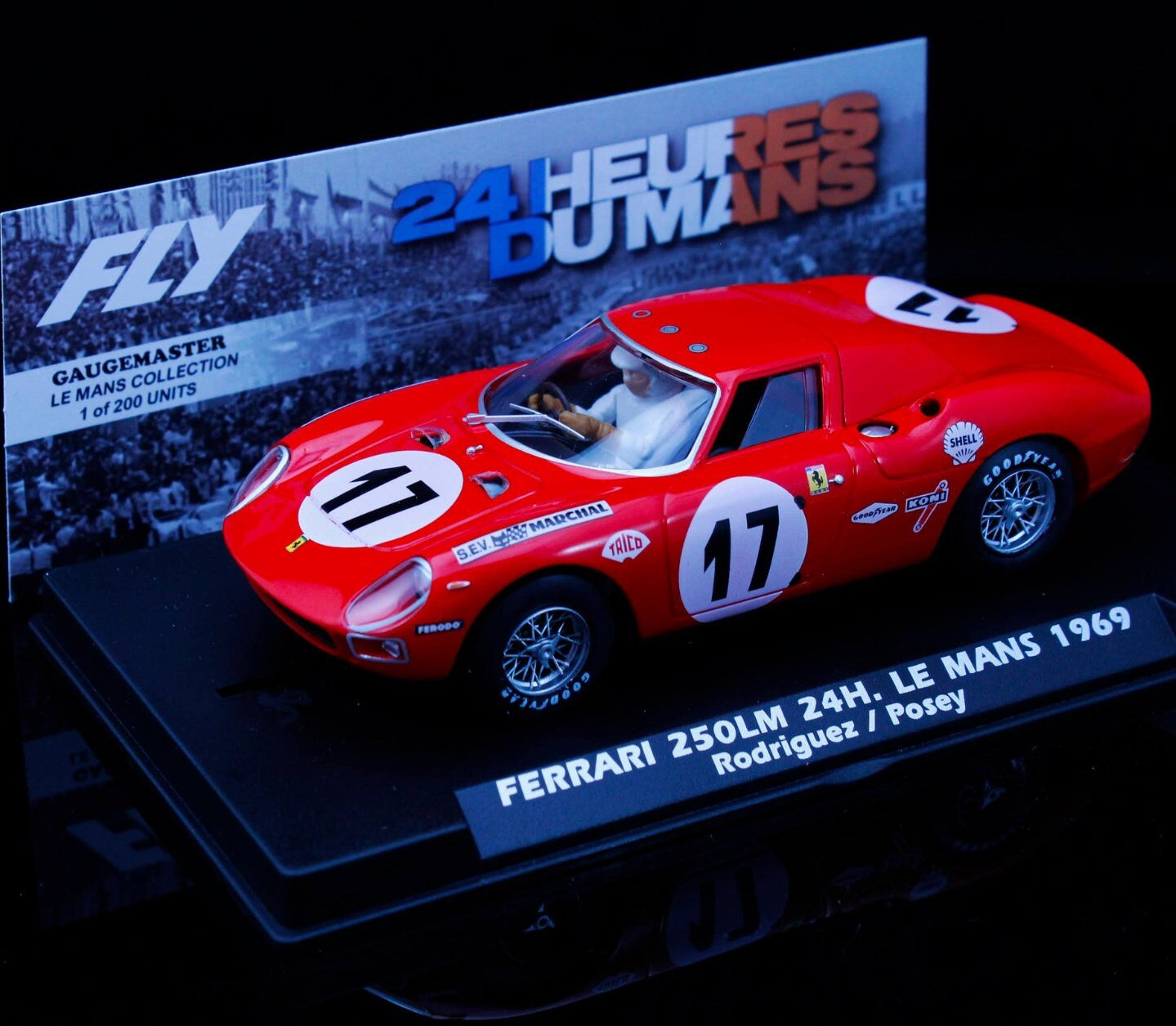 Fly Ferrari 250LM Le Mans 1969 1/32 Slot Car ELM12 Rodriguez & Posey