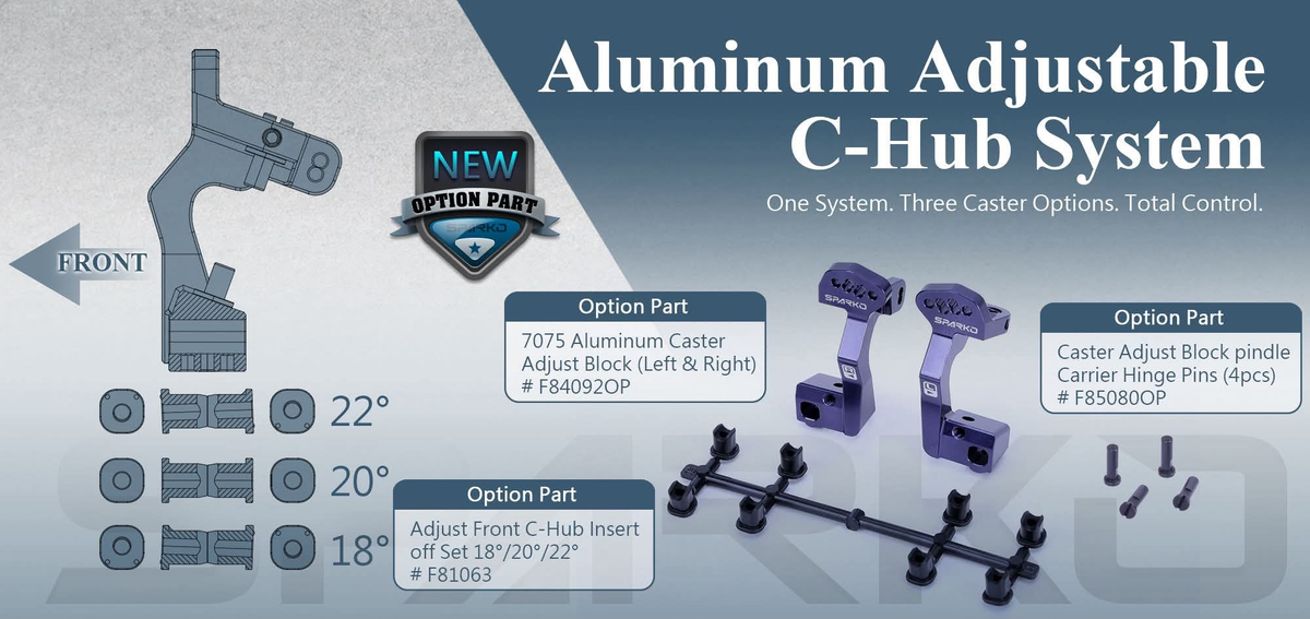 Sparko F8 Aluminum Adjustable Front C-Hub System