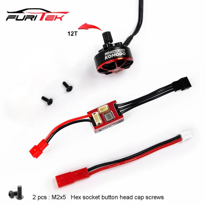 Furitek FUR-2636 MicroSilk 2025 Brushless Power System Combo for Redcat Ascent18