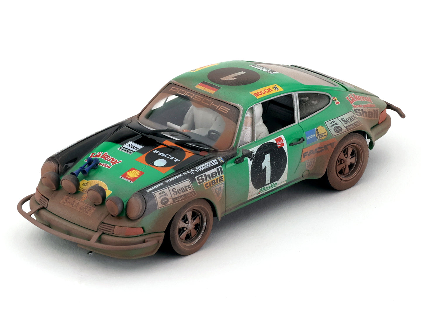 FLY Porsche 911 East African Safari Rally 1971 Dirty 1/32 Slot Car A2084AR Flyslot