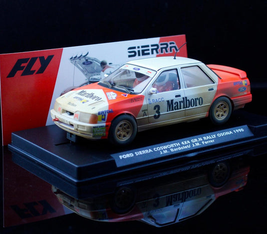 Fly A2107AR Ford Sierra Cosworth 4x4 Marlboro #3 1/32 Slot Car After Race.