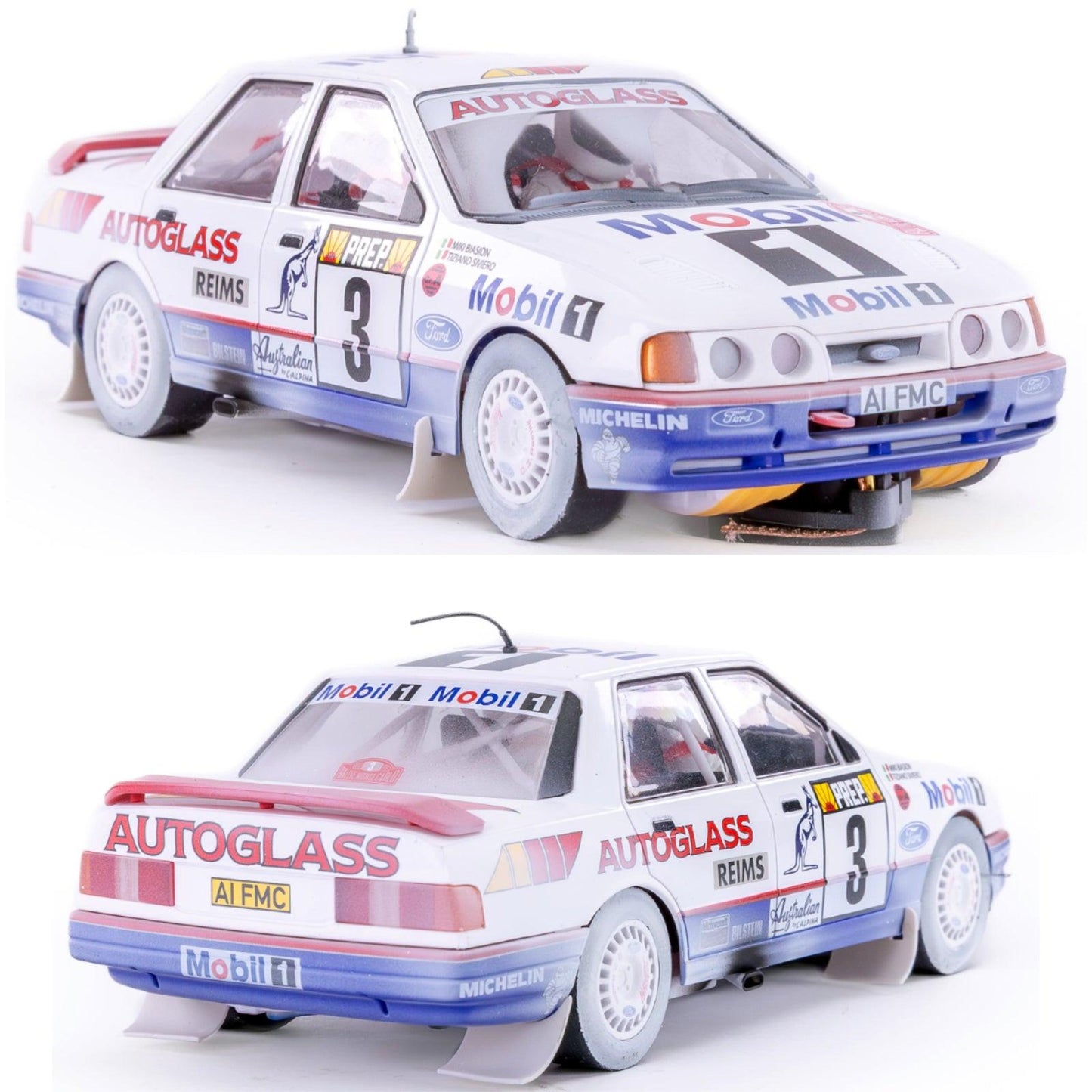 Fly A2108AR Ford Sierra Cosworth '92 Rally Montecarlo 1/32 Slot Car After Race.