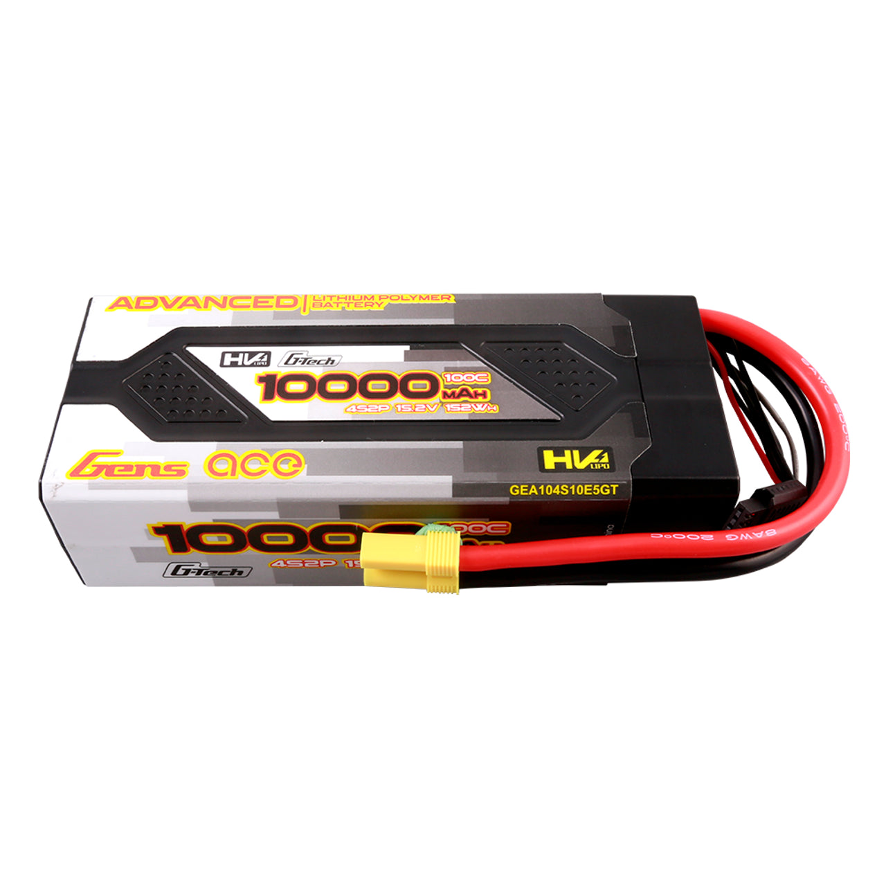 Gens ace Advanced G-Tech 10000mAh 15.2V 100C 4S2P HardCase Lipo Battery Pack 61# with EC5 Plug