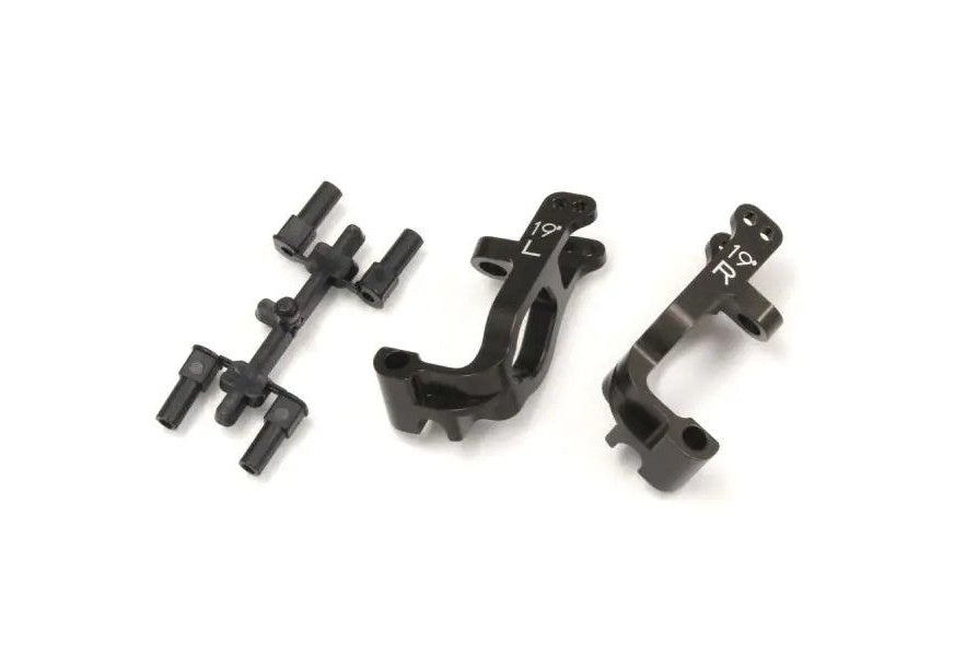 Kyosho IFW461B Al Front Hub Carrier Set(L,R/19ﾟ/Gunmetal/MP9