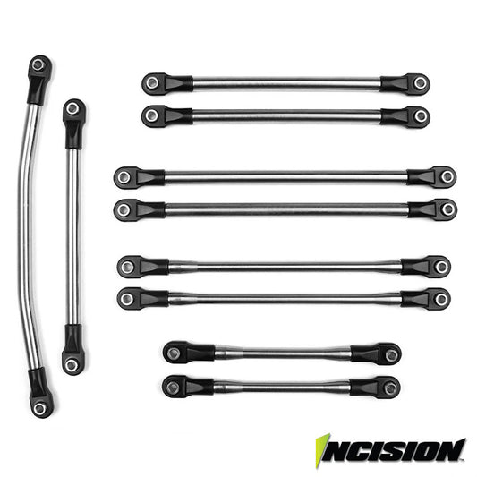 Incision IRC00070 SCX10 II 12.3 Stainless Steel 10pc Link Kit Axial