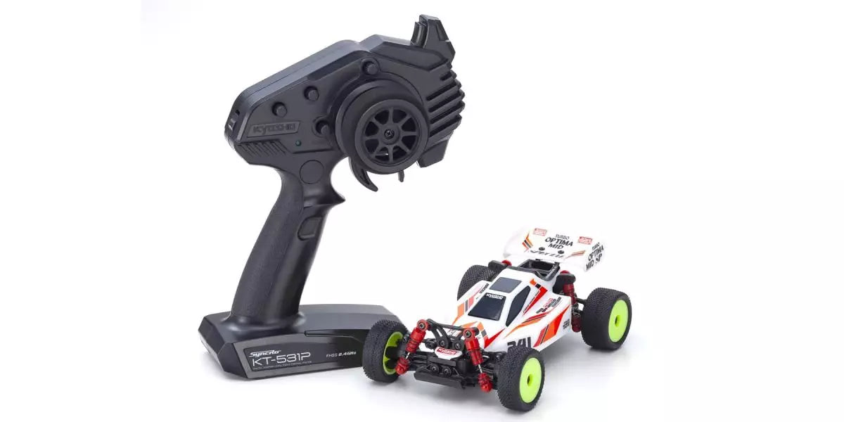 Kyosho 32096W MINI-Z Buggy Readyset TURBO OPTIMA Mid Special White