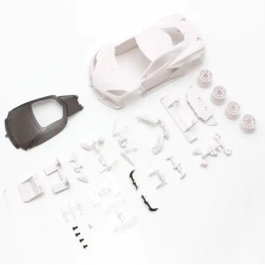 Kyosho MZN215 Chevrolet Corvette C8.R White Body Set w/Rim for RWD