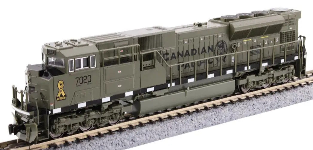 Kato 176-8541 N SD70ACU CP Military Heritage #7020 (GREEN) Locomotive DCC Ready