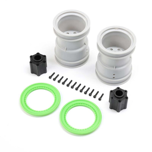 Losi LOS1814 2.6 Green Beadlock Wheel Set