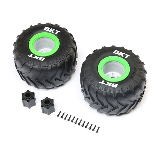 Losi LOS1818 Green Premount Monster Truck Tire