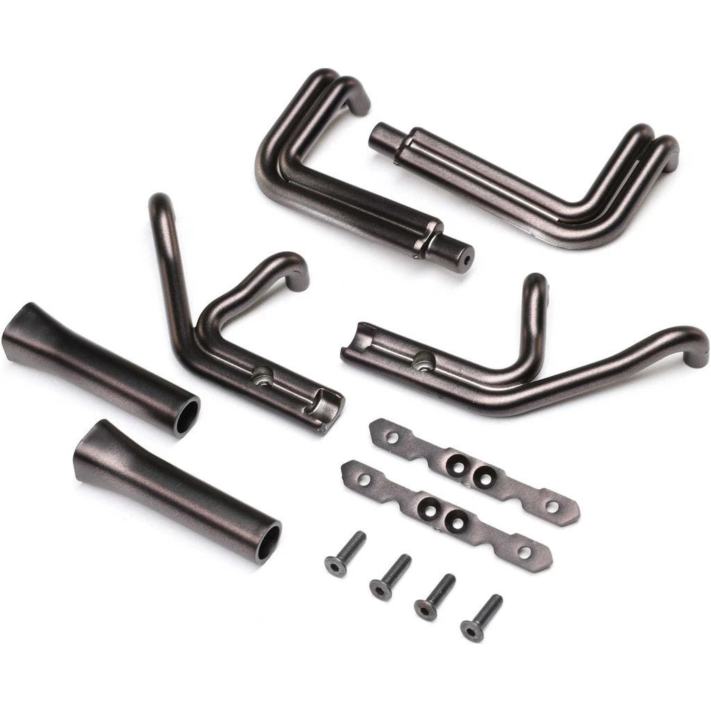Losi LOS-1896 Header Set, Black Chrome: 22S Sprint