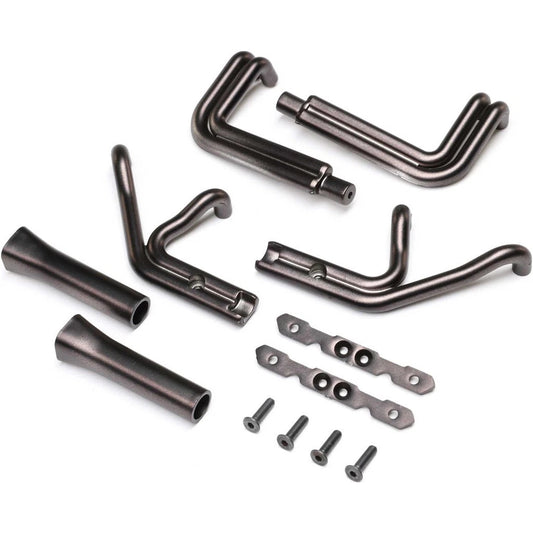 Losi LOS-1896 Header Set, Black Chrome: 22S Sprint
