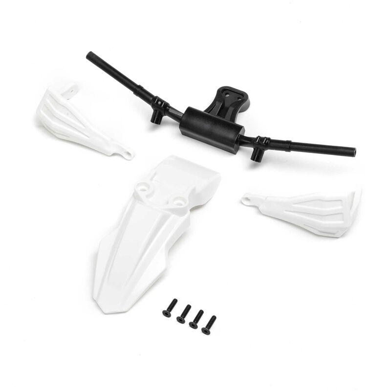 Losi LOS2304 White Fender Handguards Handlebars
