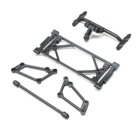 Losi LOS-2423 Front Wing Mount Set, Black: 22S Sprint