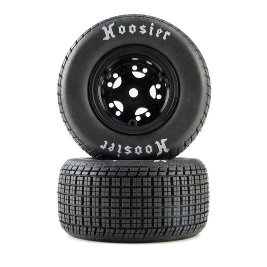 Losi LOS-4237 Hoosier Hard Tires Mounted Black Front Rear (2) 22S DLM.