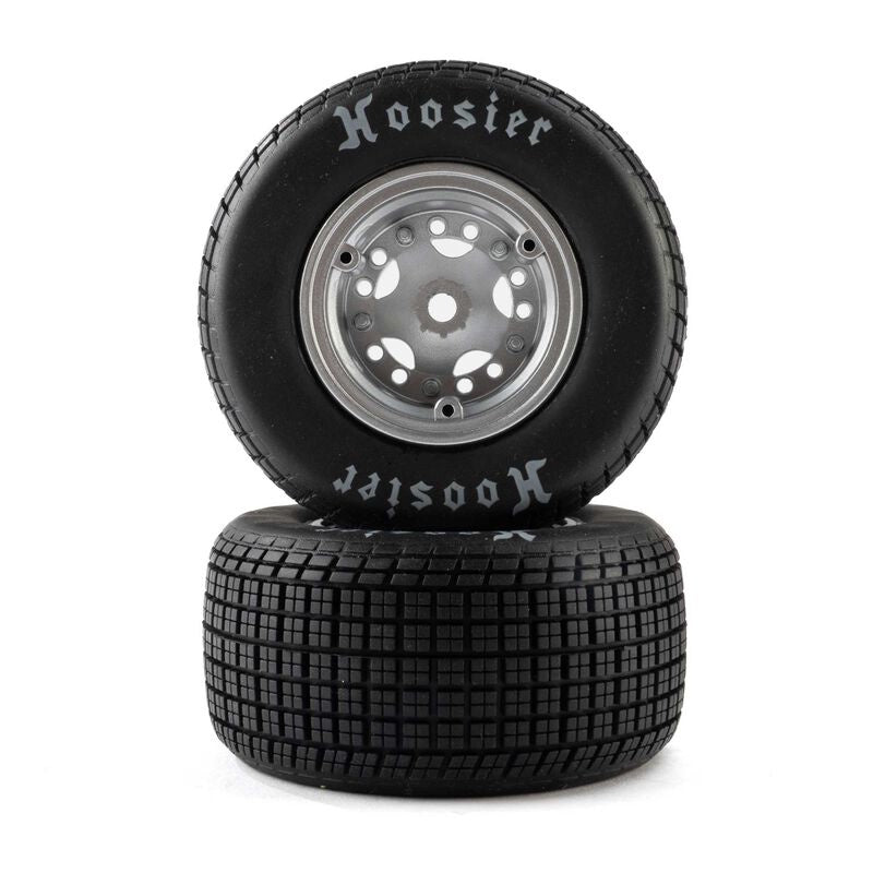 Losi 22S DLM Hoosier Soft Tires Mounted Satin Aluminum (2) LOS-4641