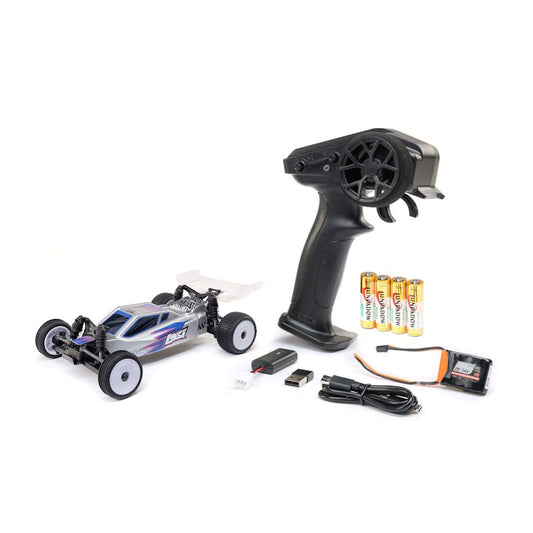 Losi 1/24 Micro-B 2S 2WD RTR Race Buggy Silver w Battery + Charger