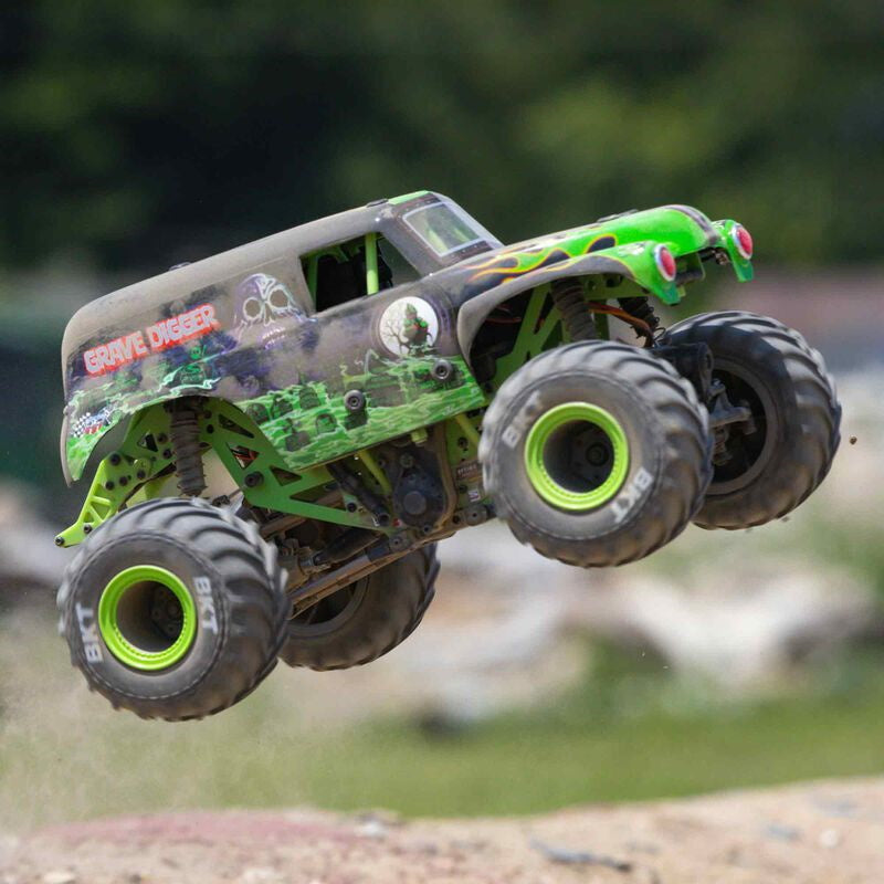 Losi (LOS01026T1) 1/18 Mini LMT 4X4 Brushed Monster Truck RTR Grave Digger GREEN - PowerHobby