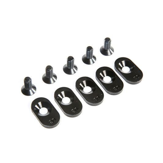 Losi LOS252103 Engine Mount Insert and Screws 20T, Black (5): 5ive-T 2.0 (fits 62T spur)