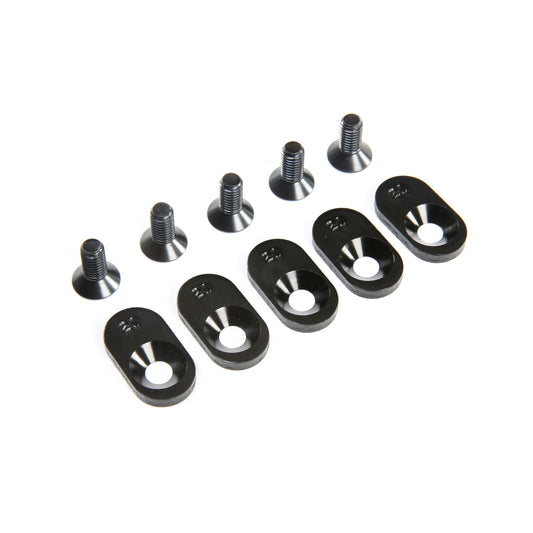 Losi LOS252105 Engine Mount Insert and Screws 21T, Black (5): 5ive-T 2.0 (fits 62T spur)