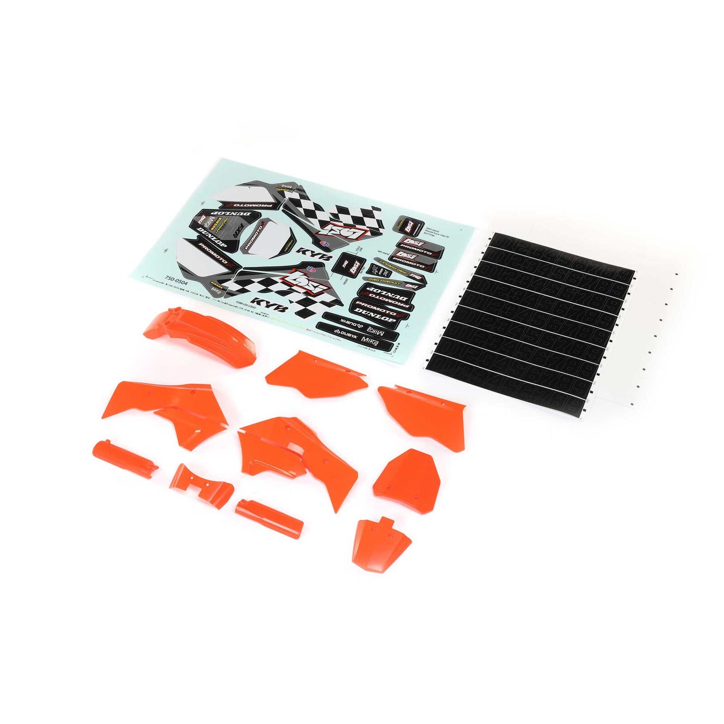 Losi LOS260004 Orange Plastics with Wraps