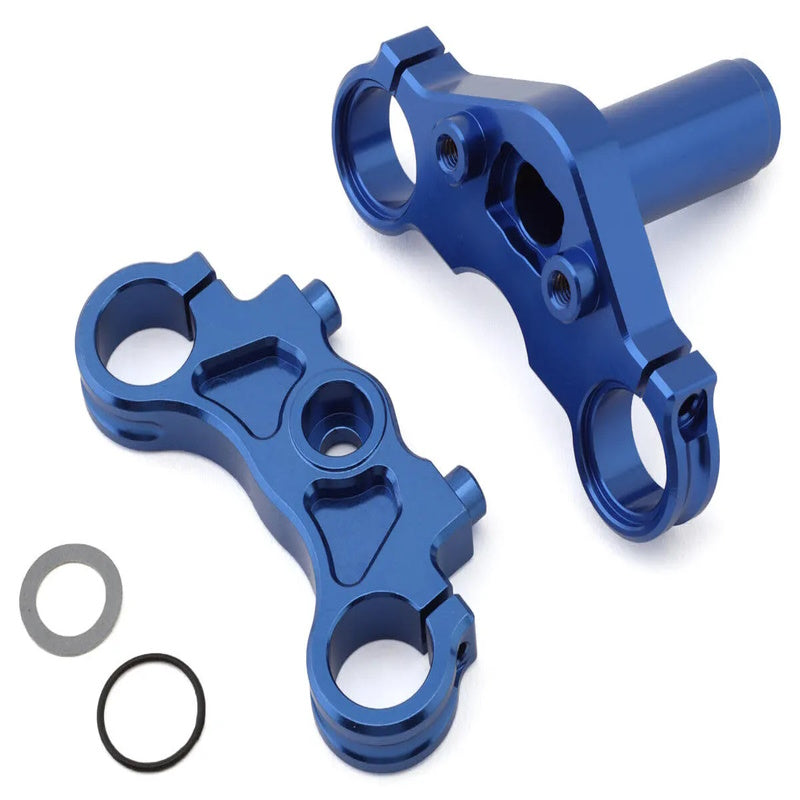 Losi LOS364003 Promoto-MX Aluminum Triple Clamp Set (Blue) - PowerHobby