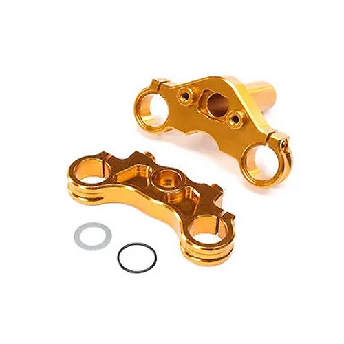 Losi LOS364005 Promoto-MX Aluminum Triple Clamp Set, Gold - PowerHobby
