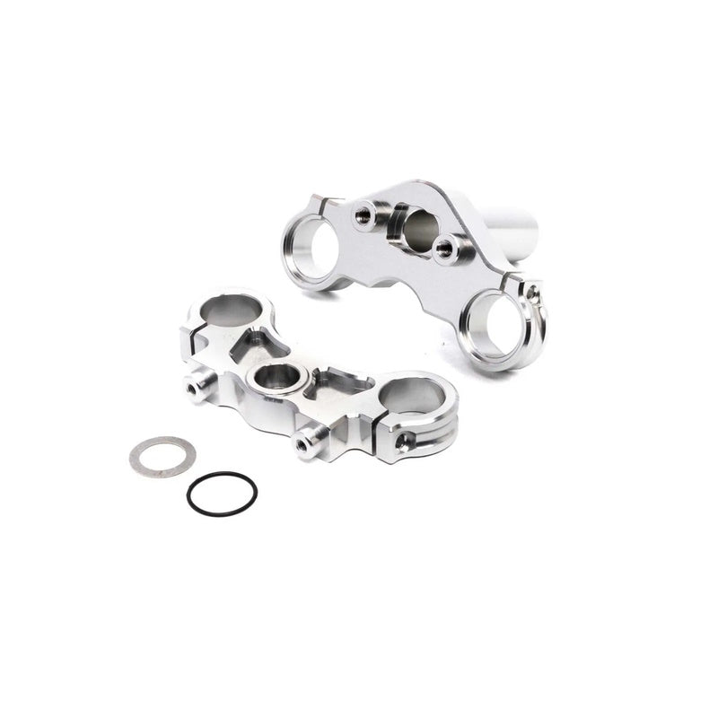 Losi LOS364006 Promoto-MX Motorcycle Silver Alloy Triple Clamp Set PM-MX - PowerHobby