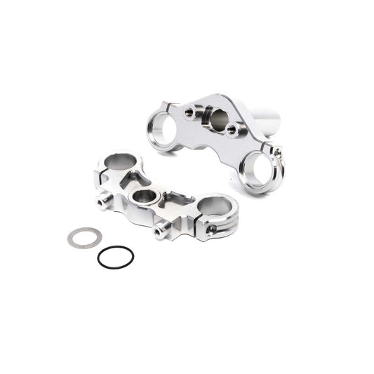 Losi LOS364006 Promoto-MX Motorcycle Silver Alloy Triple Clamp Set PM-MX - PowerHobby