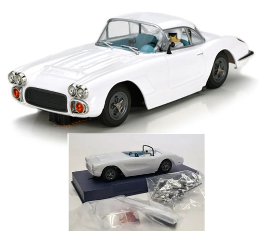 MRSLOTCAR 1960 Chevy Corvette C1 White Kit 1/32 Slot Car MR1501 MRSlot car