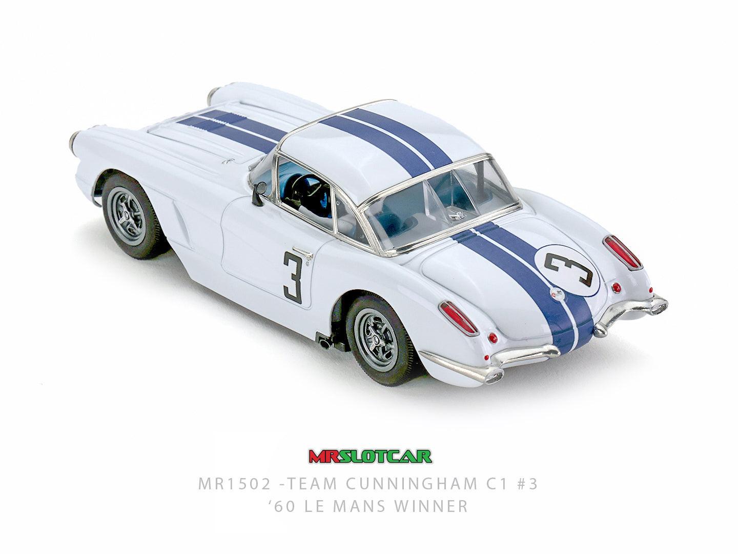 MRSLOTCAR Corvette C1 Team Cunningham 1960 Le Mans 1/32 Slot Car