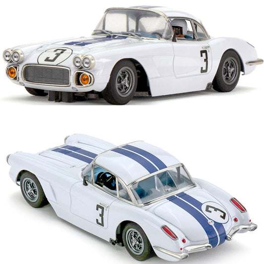 MRSLOTCAR Corvette C1 Team Cunningham 1960 Le Mans 1/32 Slot Car MR1502 MRSlot car