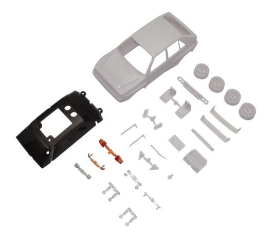 Kyosho MZN237 Lancia Delta No.4 1992 White Body Set w/Wheels Mini-Z AWD.