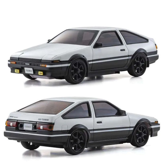 Kyosho MZP465WBK ASC MA020 Toyota Sprinter Trueno AE86 White/Black Mini-Z AWD.