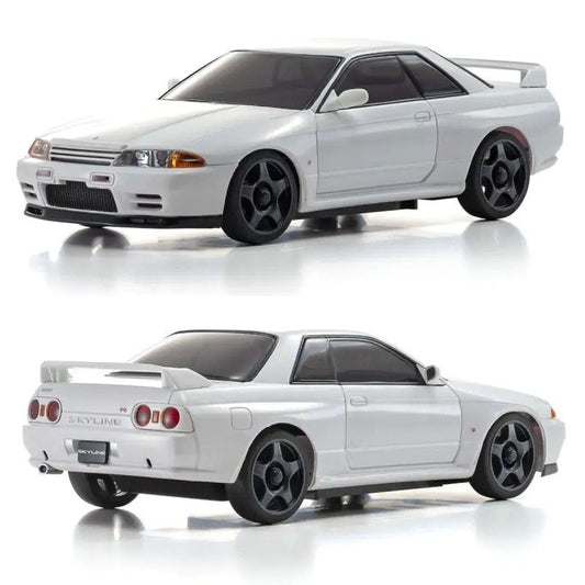 Kyosho MZP469W Nissan Skyline GT-R N1 R32 White Auto Scale Body Mini-Z AWD.