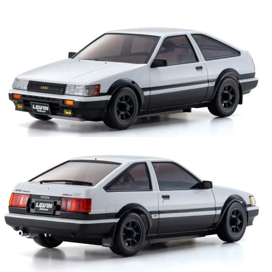 Kyosho MZP473WBK Toyota Corolla Levin AE86 WhiteBlack Auto Scale Body Mini Z AWD.