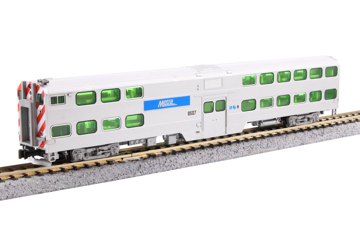 KATO 106-0031 N Scale Chicago Metra MP36PH Gallery Bi-Level Commuter Starter Set