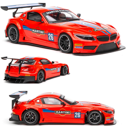 NSR BMW Z4 GT3 Martini Racing Red 1/32 Slot Car 0602 Anglewinder