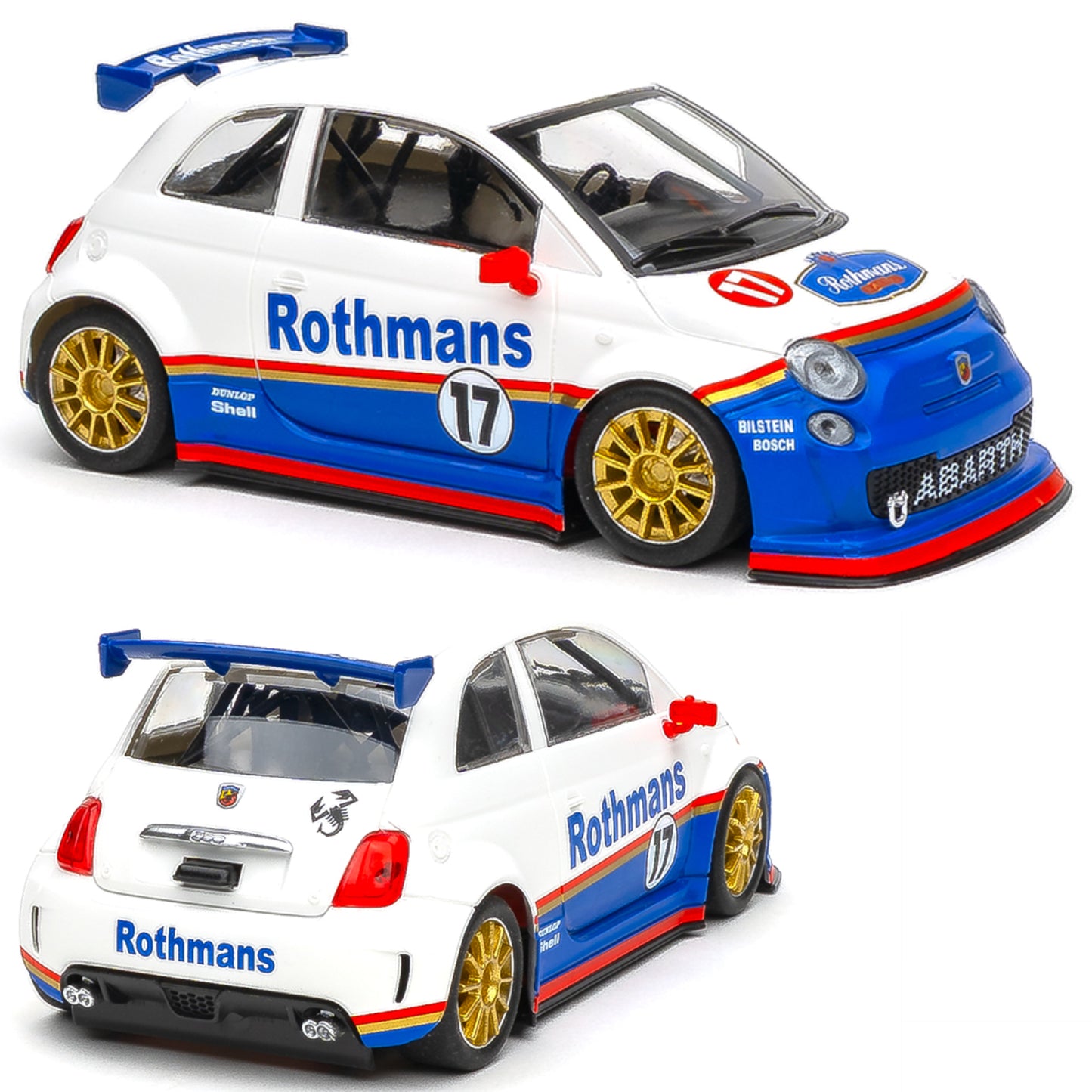 NSR Fiat Abarth 500 Rothmans #17 1/32 Slot Car 0609 NSR0609