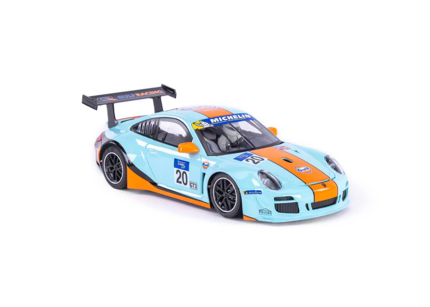 NSR Porsche 997 GT3 #20 Gulf Le Mans 24h 2017 Anglewinder 1/32 Slot Car 0617AW.