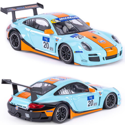 NSR Porsche 997 GT3 #20 Gulf Le Mans 24h 2017 Anglewinder 1/32 Slot Car 0617AW.
